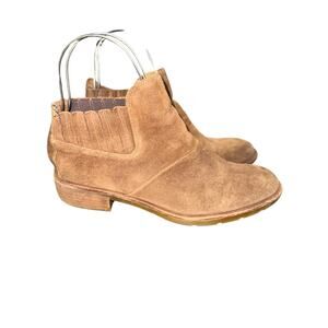 ⭐️ Women’s Sofft Brown Genuine Suede Ankle Boots. Size 9.5. Comfort. Western